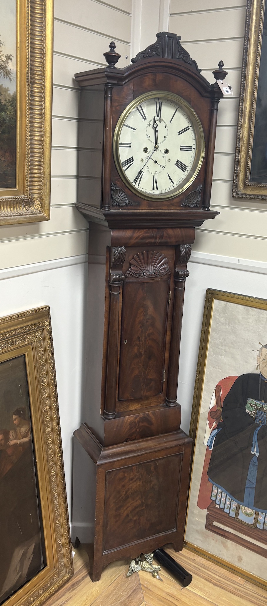 A William IV mahogany longcase clock, height 211cm